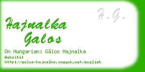 hajnalka galos business card